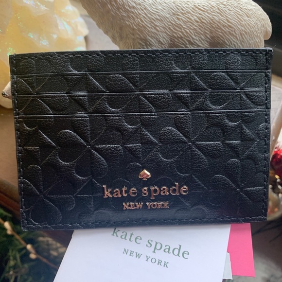 kate spade Accessories - Authentic Kate Spade leather heart Embossed card